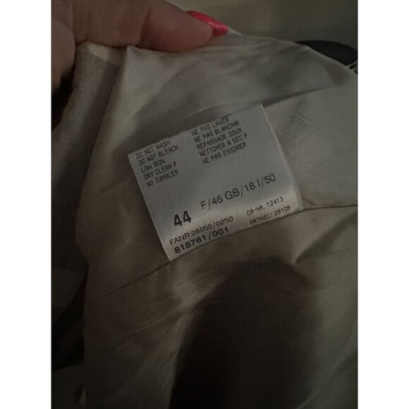 BASLER Gray Taupe Plaid Silk Blend Blazer Jacket Size FR 44 / US 12 - Picture 7 of 9